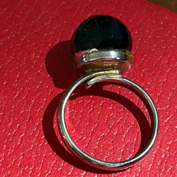 Vintage ring with dark green stone - Picture 6 of 10